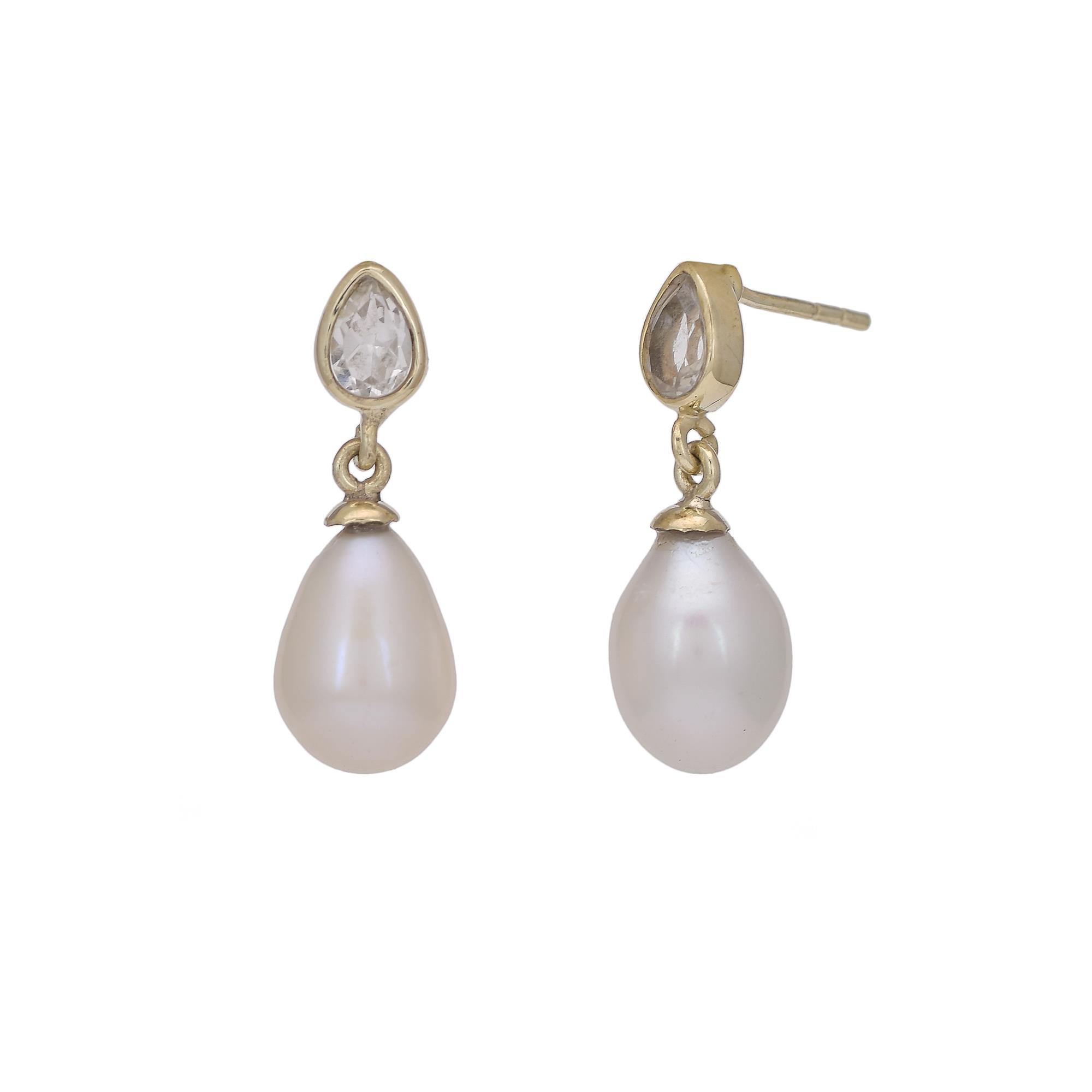 Pearl Drop & Crystal Earrings Wholesale Jewelry 
