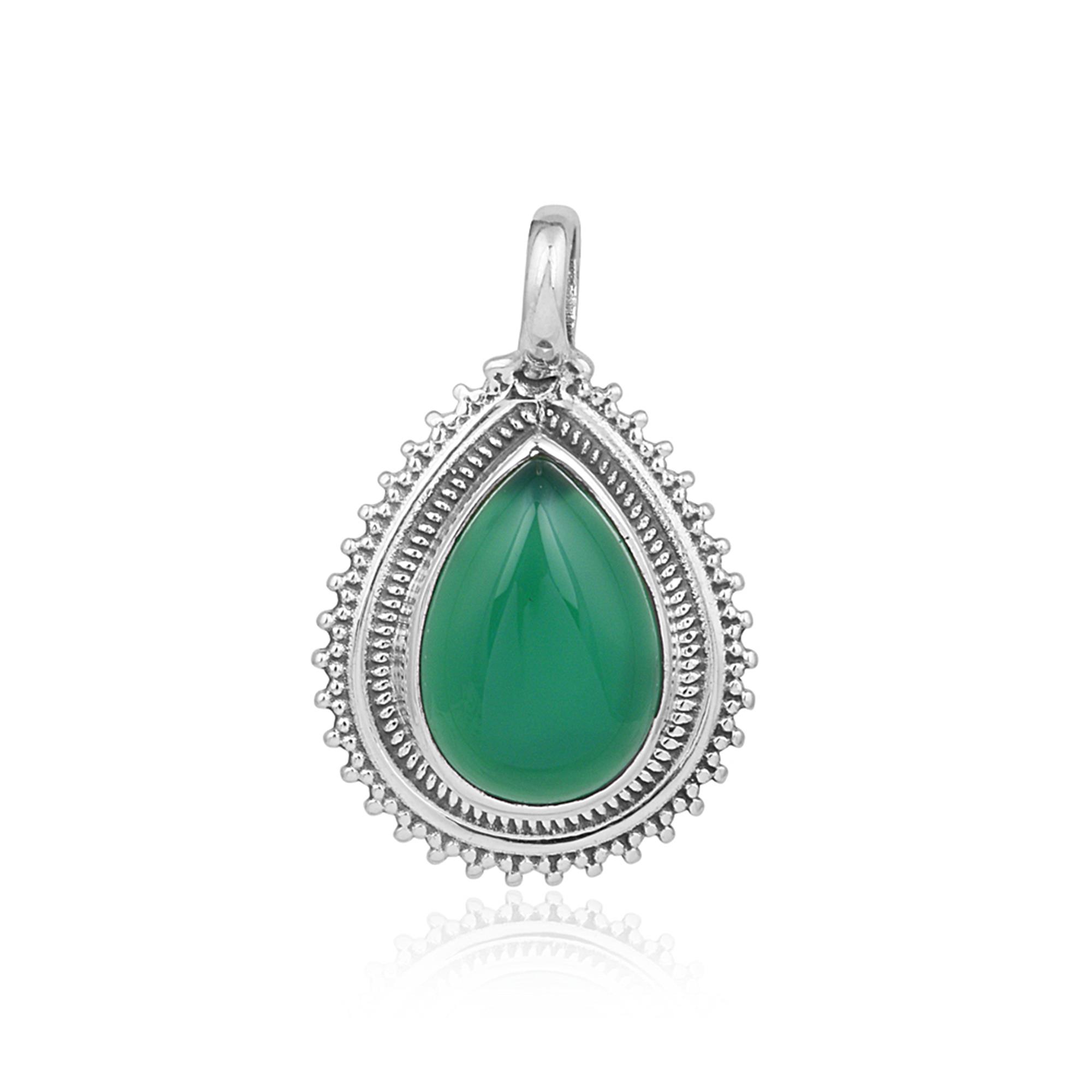 Emerald Gemstone Sterling Silver Handmade Pendant Wholesale 