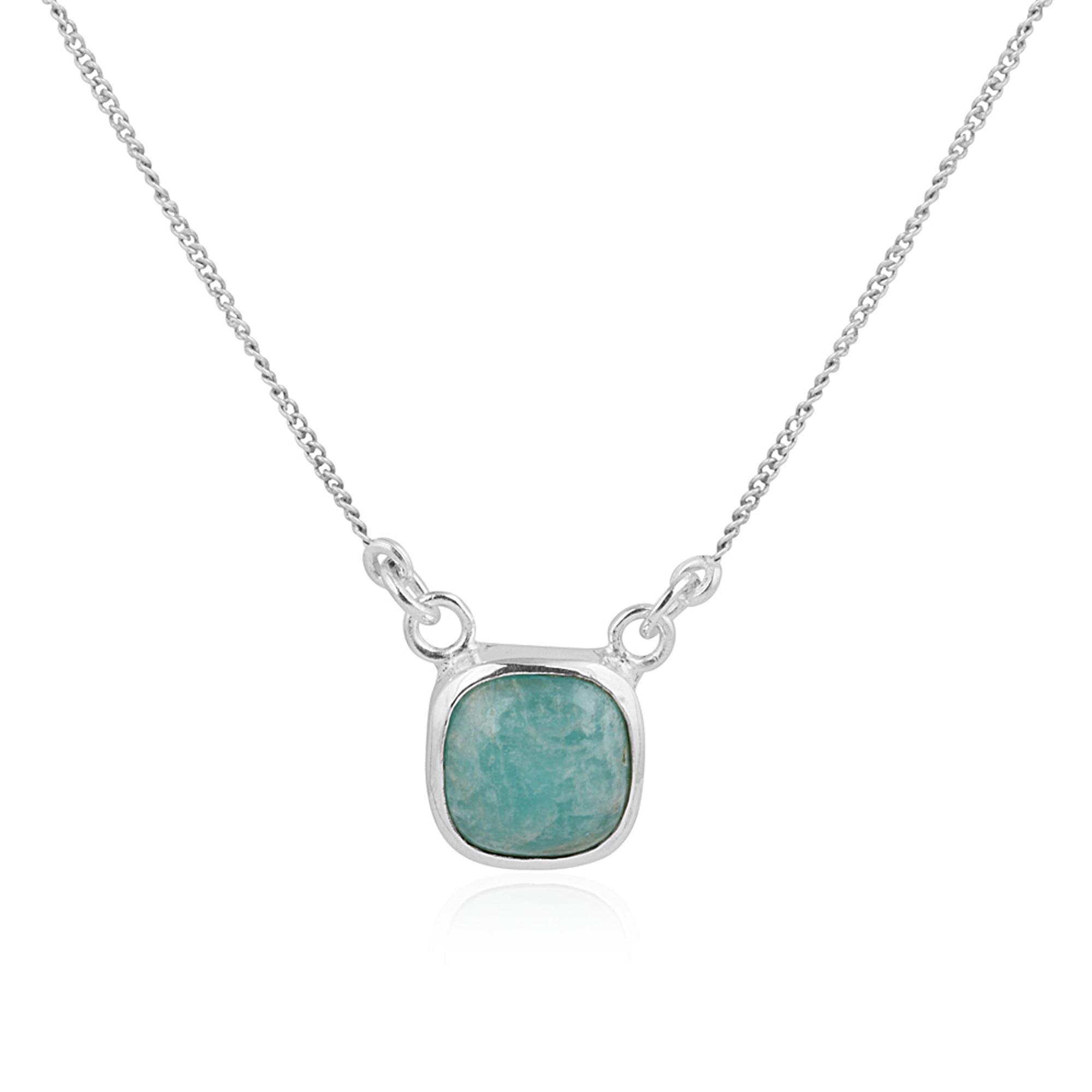 925 Silver Amazonite gemstone Necklace jewelry suppliers 