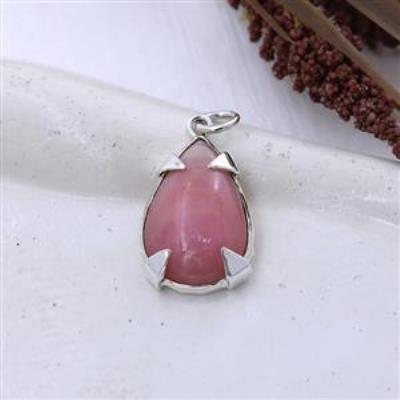 Teardrop Pink Opal 925  Sterling Silver Pendant for Women | Akrati Jewels Inc