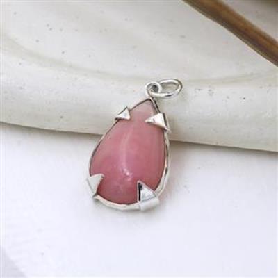 Teardrop Pink Opal 925  Sterling Silver Pendant for Women | Akrati Jewels Inc