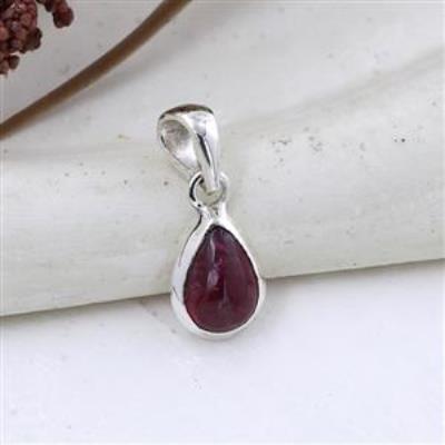 Elegant Pink Tourmaline Pear Shape 925 Sterling Silver Pendant | Akrati Jewels Inc