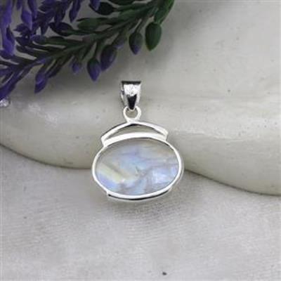 Handmade Oval Shape 925 Silver Handamde Pendant Girls Jewelry | Akrati Jewels Inc