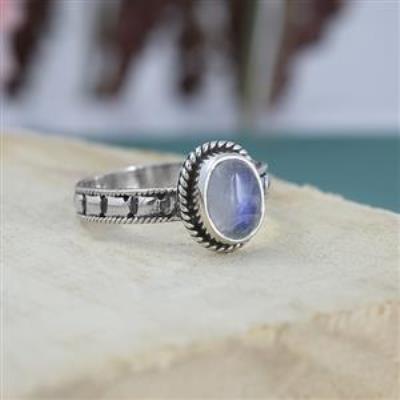 Vintage Style 925 Silver Handmade Gemstone Band Ring For Her Jewelry Supplier | Akrati Jewels Inc