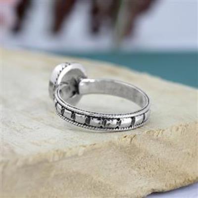 Vintage Style 925 Silver Handmade Gemstone Band Ring For Her Jewelry Supplier | Akrati Jewels Inc