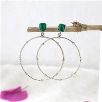 Buy 925 Sterling Silver Long Dangle Hoop Earring Jewelry For Girls  | Akrati Jewels Inc