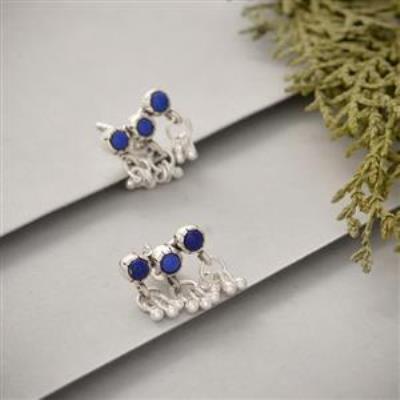 925 Sterling Silver Minimalist Round Stone Stud Earring Fine Jewelry Supplier | Akrati Jewels Inc