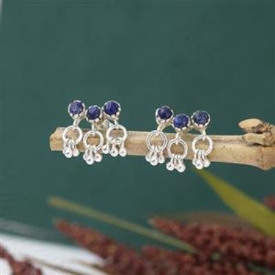 925 Sterling Silver Minimalist Round Stone Stud Earring Fine Jewelry Supplier | Akrati Jewels Inc