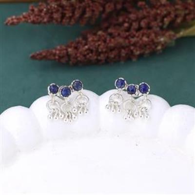 925 Sterling Silver Minimalist Round Stone Stud Earring Fine Jewelry Supplier | Akrati Jewels Inc