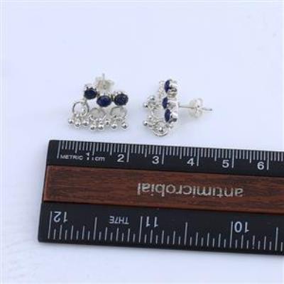 925 Sterling Silver Minimalist Round Stone Stud Earring Fine Jewelry Supplier | Akrati Jewels Inc