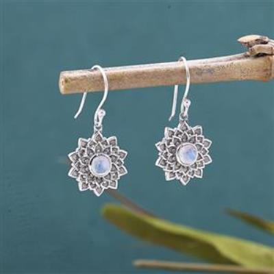 Vintage Floral Design 925 Sterling Silver Dangle Earrings For Women Jewelry Supplier | Akrati Jewels Inc