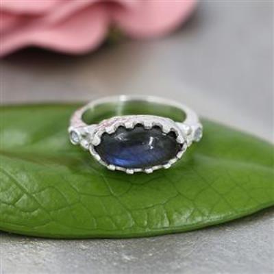 925 Sterling Silver Two Stone Dome Band Ring Jewellery Wholesaler | Akrati Jewels Inc