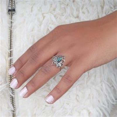 Natural December Birthstone 925 Sterling Silver Lotus Ring Fine Jewelry Manufacturer | Akrati Jewels Inc