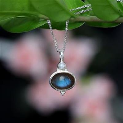 Natural Double Gemstone Nature Inspired Handmade Pendants Jewellery Dsitributor | Akrati Jewels Inc