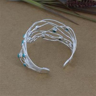 925 Sterling Silver Designer Handmade December Birthstone Bangle Manufacturer | Akrati Jewels Inc