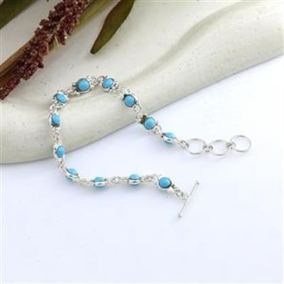 Buy 925 Sterling Silver Round Shape Gemstone Bracelet Fine Jewelry Manufacturer | Akrati Jewels Inc