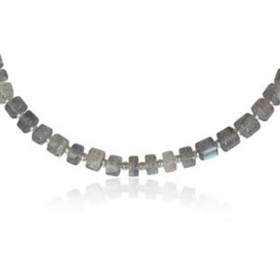 Natural Labradorite & Silver Beaded 925 Sterling Silver Bracelet Fine Jewelry Distributor | Akrati Jewels Inc
