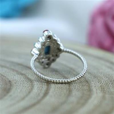 925 Sterling Silver Multi Stone Twist Band Ring Fine Jewelry Distributor | Akrati Jewels Inc