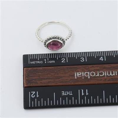 925 Sterling Silver Oval Pink Tourmaline Handmade Band Ring Jewelry Exporter | Akrati Jewels Inc
