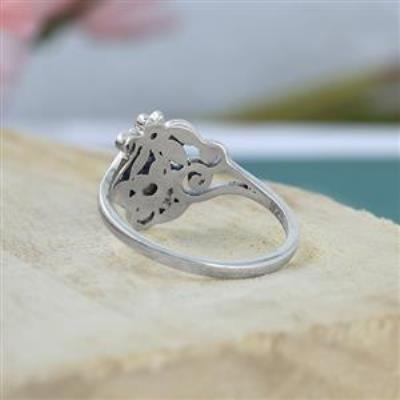 Sterling Silver Handmade Two Stone Filigree Ring Fine Jewelry Supplier | Akrati Jewels Inc