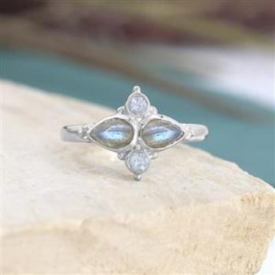 925 Sterling Silver Double Birthstone Minimal Ring Fine Jewelry Manufacturer | Akrati Jewels Inc