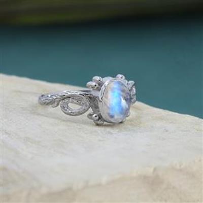 925 Silver Blue Flash Gemstone Vintage Style Designer Band Ring Women Jewelry Distributor | Akrati Jewels Inc