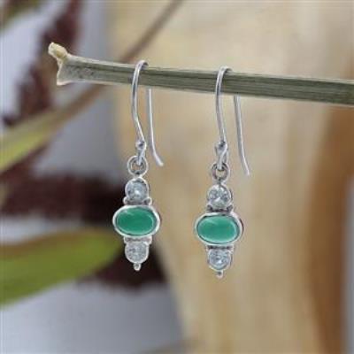 Buy 925 Sterling Silver Gemstone Handmade Dangle Earring For Women Bulk Jewellery Supplier | Akrati Jewels Inc