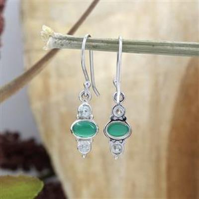 Buy 925 Sterling Silver Gemstone Handmade Dangle Earring For Women Bulk Jewellery Supplier | Akrati Jewels Inc