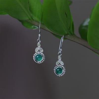 Shop 925 Sterling Silver Round Korean Leaf Designer Dangle Hanging Earrings Distributor | Akrati Jewels Inc