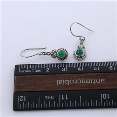 Shop 925 Sterling Silver Round Korean Leaf Designer Dangle Hanging Earrings Distributor | Akrati Jewels Inc