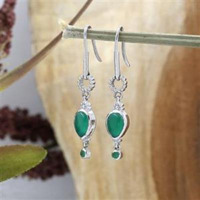 Vintage Style 925 Silver Semi-Precious Gemstone Dangle Earrings for Women – Jewelry Manufacturer | Akrati Jewels Inc