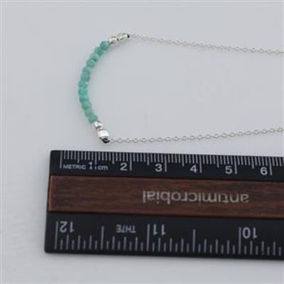 Unique Rondelle Amazonite Beads 925 Sterling Silver Necklace Women Bulk Jewelry Supplier | Akrati Jewels Inc