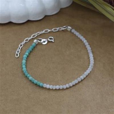 Unique Two Gemstone Handmade Beads Bracelet Fine Women Jewelry Supplier | Akrati Jewels Inc