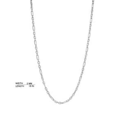 925 Sterling Silver Stylish Alternating Link Chain Jewellery Manufacturer Supplier 2 MM | Akrati Jewels Inc