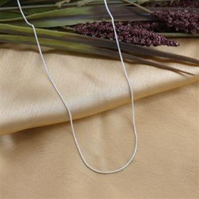 Preciously 925 Sterling Silver Venetian Box Chain For Pendant Jewllery Manufacturer 0.8 MM | Akrati Jewels Inc