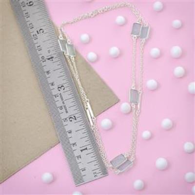 Aqua Chalcedony Sterling Silver Necklace | Akrati Jewels Inc