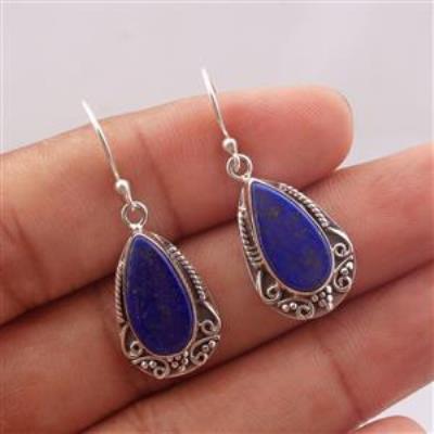 Lapis Lazuli Silver Earring Wholesale Silver Jewelry Suppliers | Akrati Jewels Inc