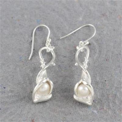 Pearl Gemstone Silver Earring | Akrati Jewels Inc