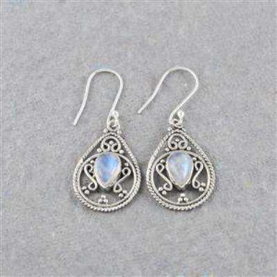 South west moonstone Silver Earring Handmade Jewelry | Akrati Jewels Inc