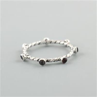 7 Smoky Quartz Stone Twisted Wire Ring Online Wholesale Jewelry | Akrati Jewels Inc