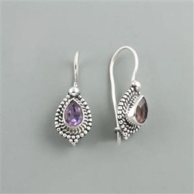 Amethyst Silver Earring Gemstone Online Jewelery | Akrati Jewels Inc