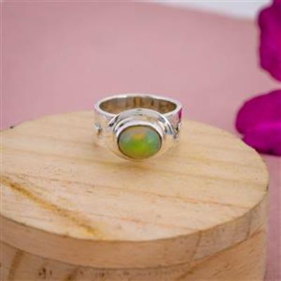 Ethiopian Opal Precious Sterling Silver Ring Jewelry From India Supplier | Akrati Jewels Inc