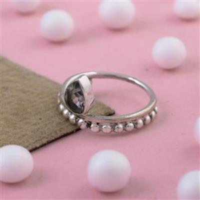 Minimalist Sterling Silver Crystal Quartz Ring Wholesale Gemstone Jewelery | Akrati Jewels Inc