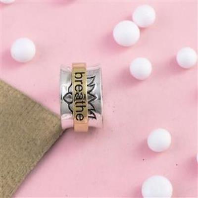 NAMASTE Spinner Ring 925 Sterling Silver Jewelry | Akrati Jewels Inc