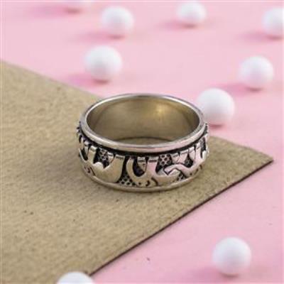 Elephant Spin Band Sterling Silver Fidget Ring Meditation Jewelery | Akrati Jewels Inc