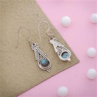 Labradorite Gemstone Sterling Silver Earring Wholesale Silver Jewelery | Akrati Jewels Inc