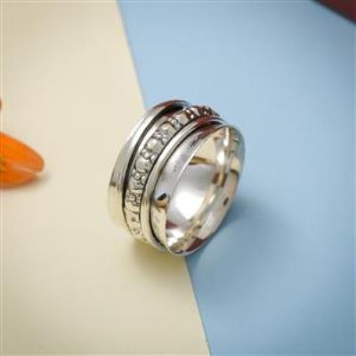 925 Sterling Silver Meditation Spinner Band Ring | Akrati Jewels Inc