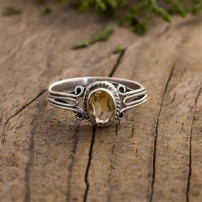 Precious Citrine Sterling Silver Ring Jewelry | Akrati Jewels Inc