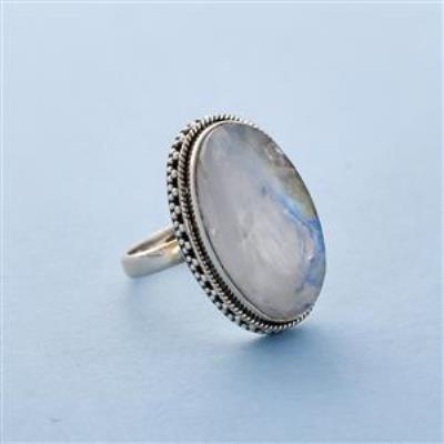 Bali design moonstone silver ring jewelry | Akrati Jewels Inc