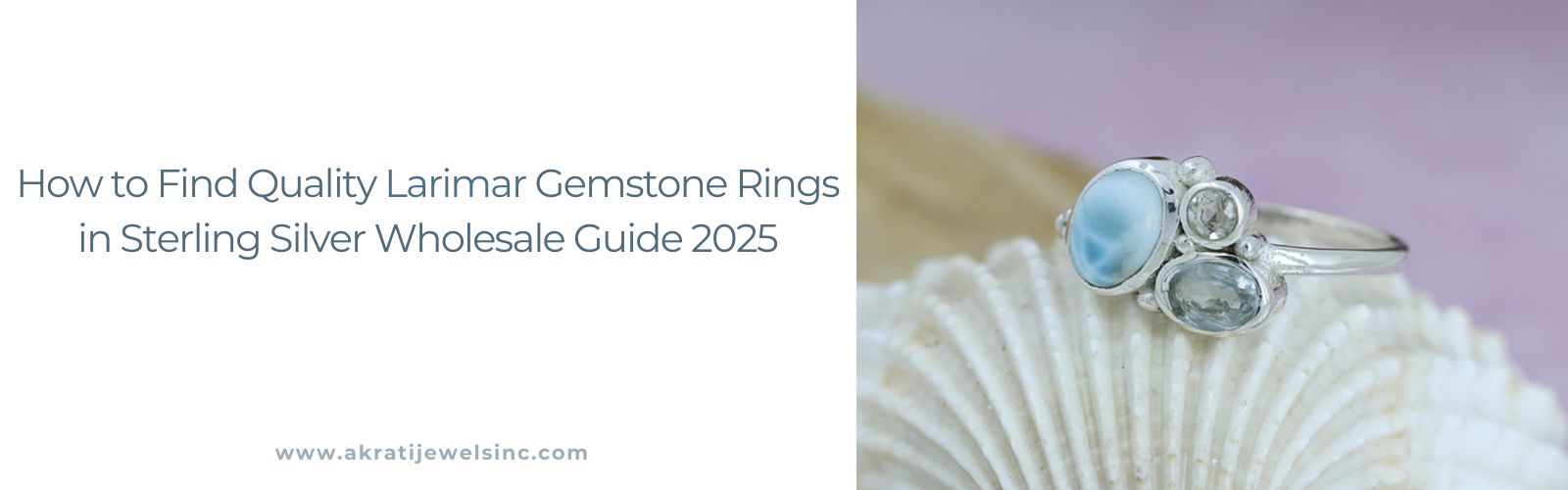How to Find Quality Larimar Gemstone Rings in Sterling Silver Wholesale Guide 2025  - Akrati Jewels Inc